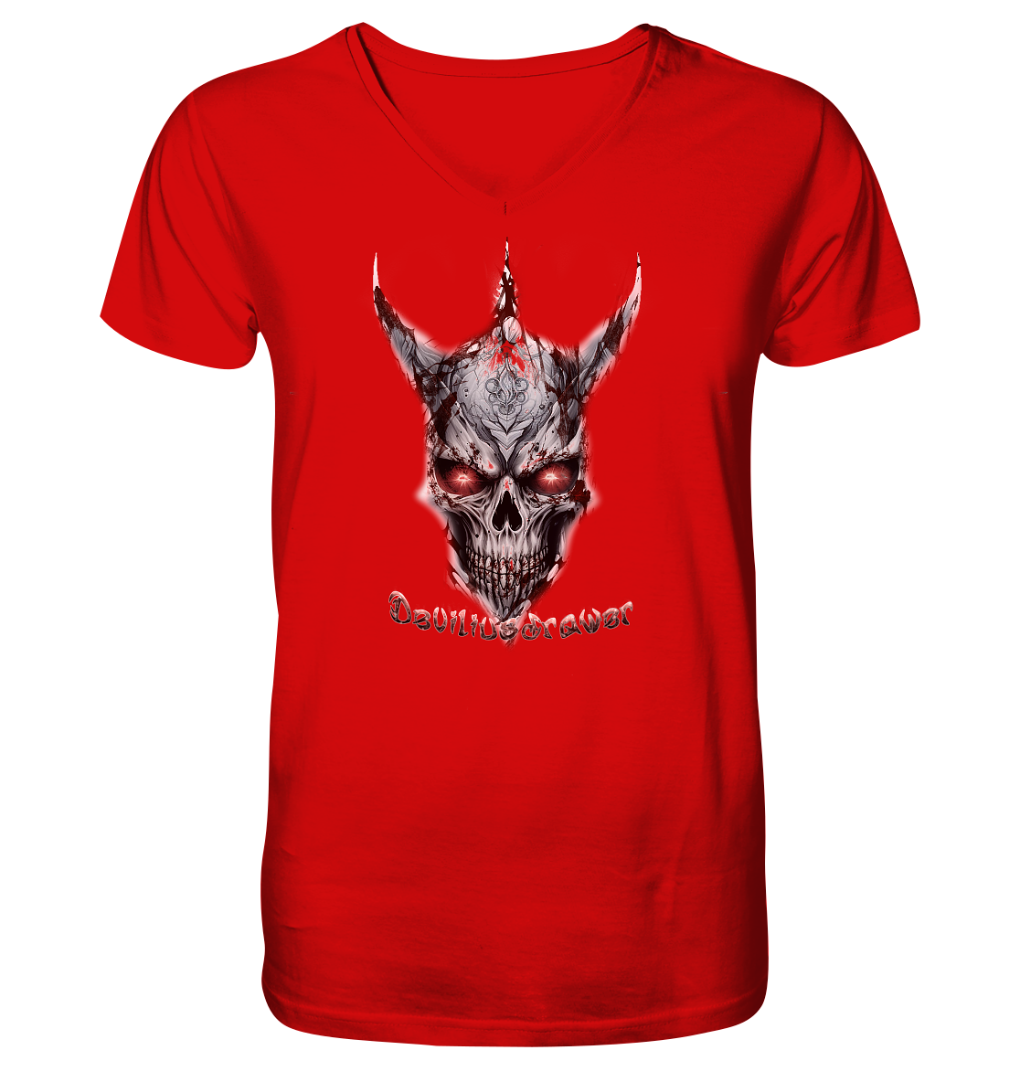 Deviliusdrawer Bloody Skeleton - V-Neck Shirt