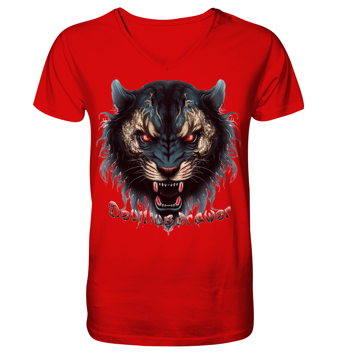 Deviliusdrawer Tigercat - V-Neck Shirt