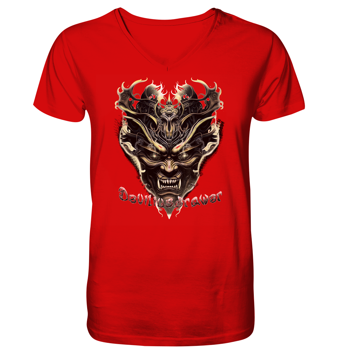 Deviliusdrawer Golden Demon Vampire - V-Neck Shirt