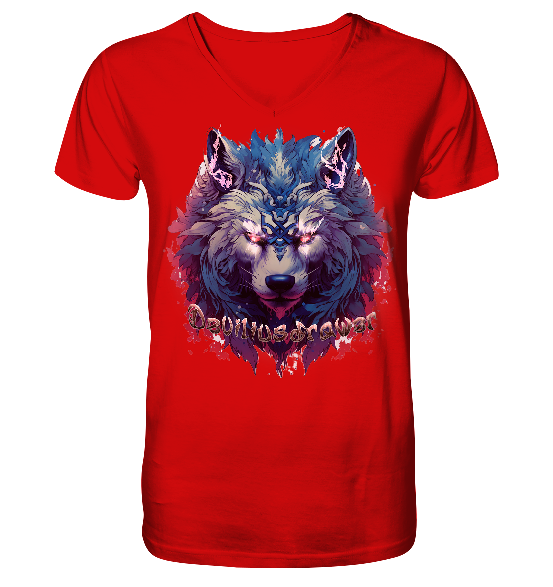 Deviliusdrawer Magic Wolf - V-Neck Shirt