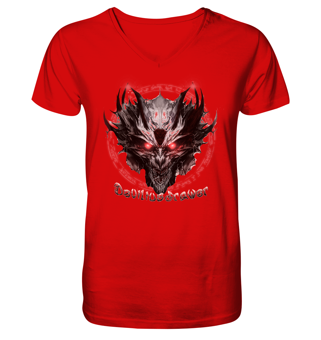 Deviliusdrawer Magic Glow Devil - V-Neck Shirt