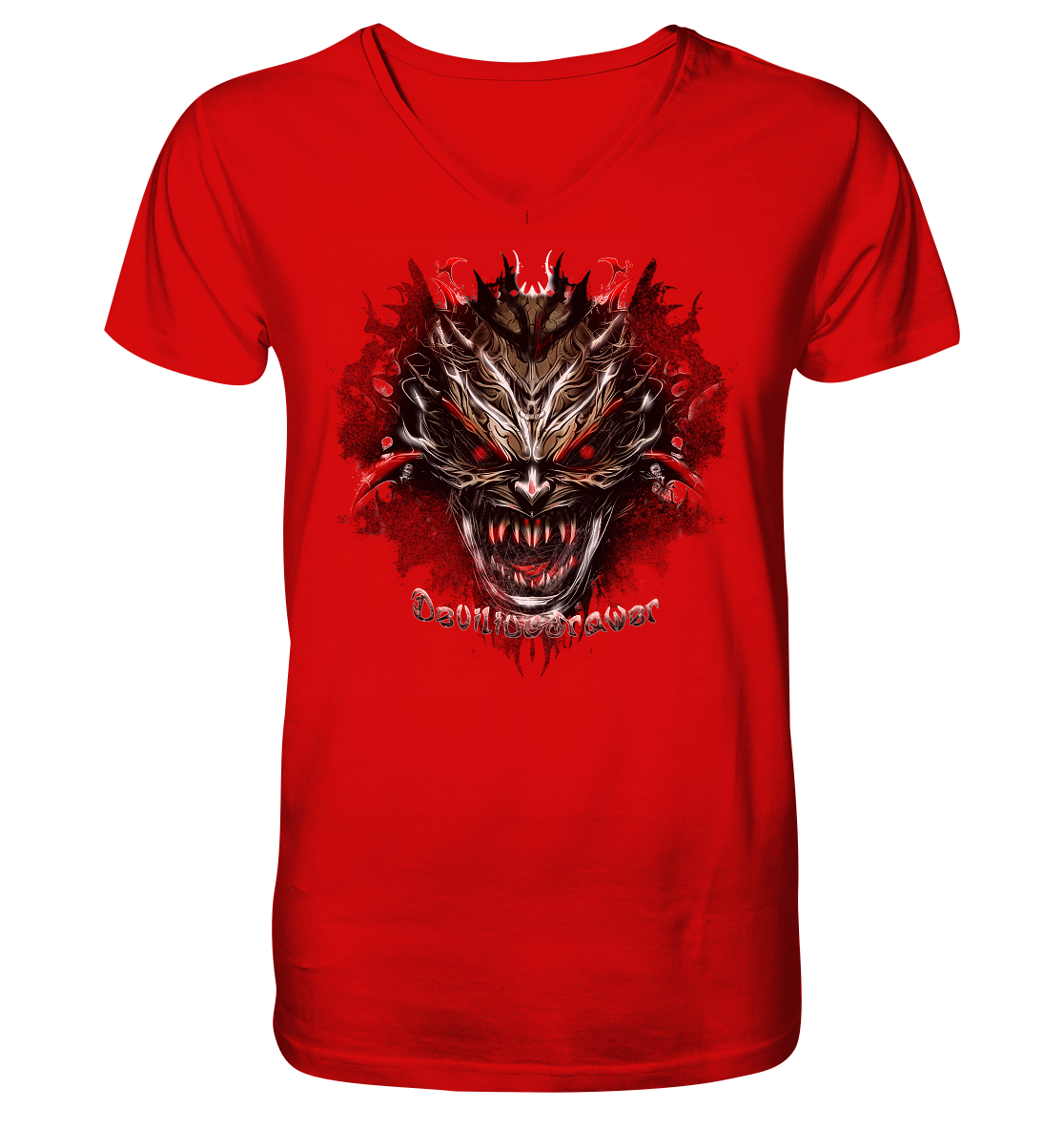 Deviliusdrawer Dark Redeyed Devil - V-Neck Shirt