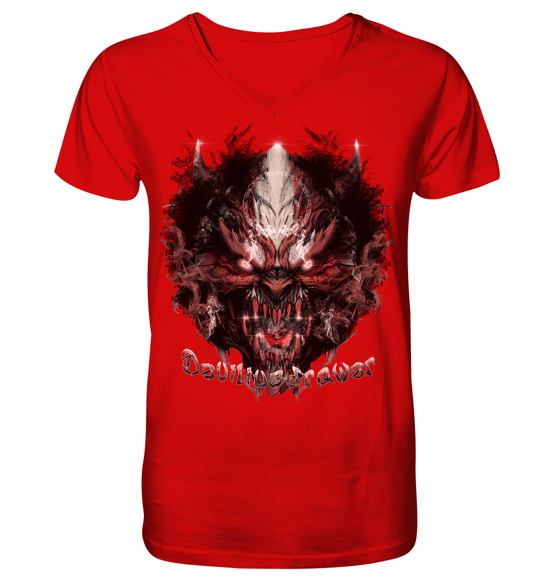 Deviliusdrawer Bloody Demon Vampire - V-Neck Shirt