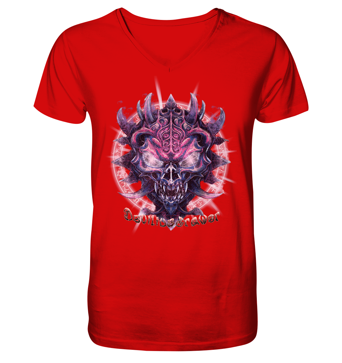 Deviliusdrawer Fire Demon - V-Neck Shirt