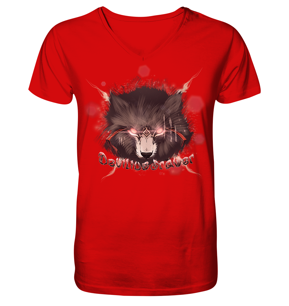 Deviliusdrawer Sparking Wolf - V-Neck Shirt