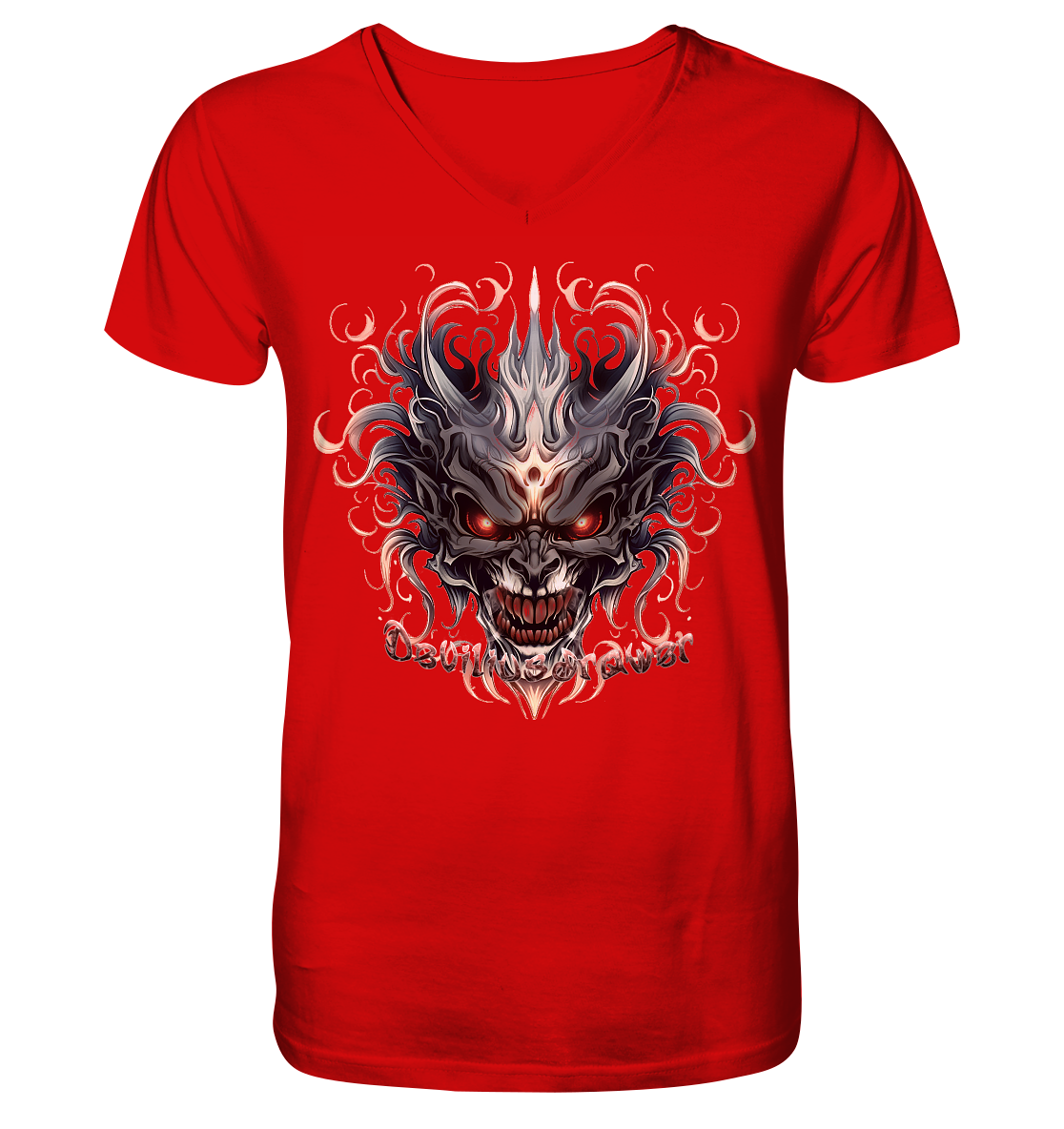Deviliusdrawer Demon Mask - V-Neck Shirt