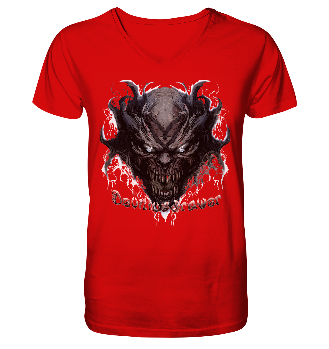 Deviliusdrawer Ice Demon - V-Neck Shirt