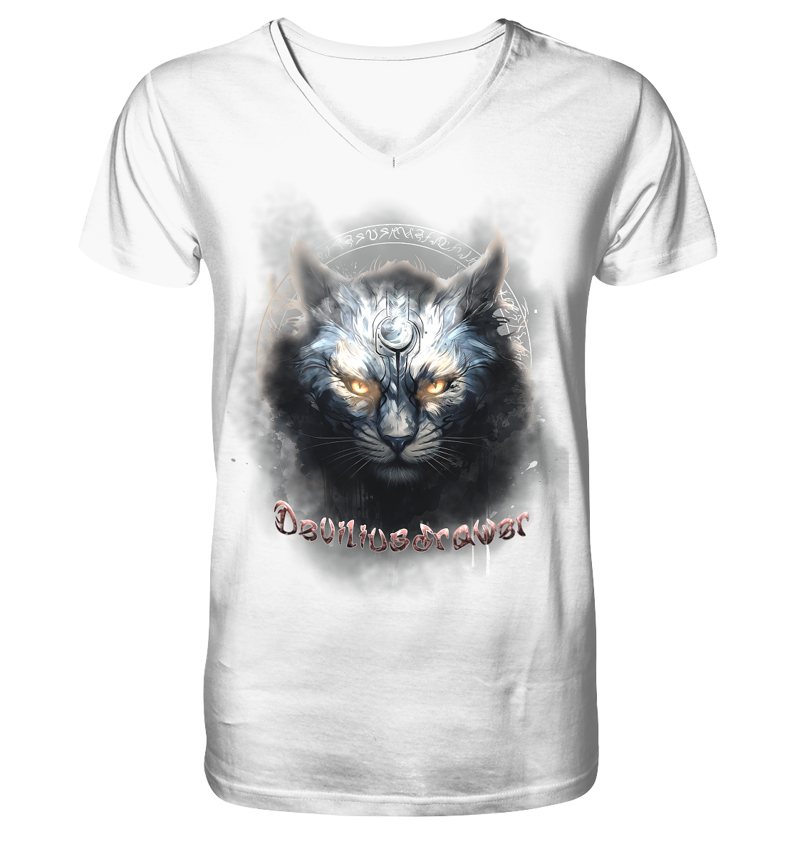 Deviliusdrawer Mysthic Cat - V-Neck Shirt