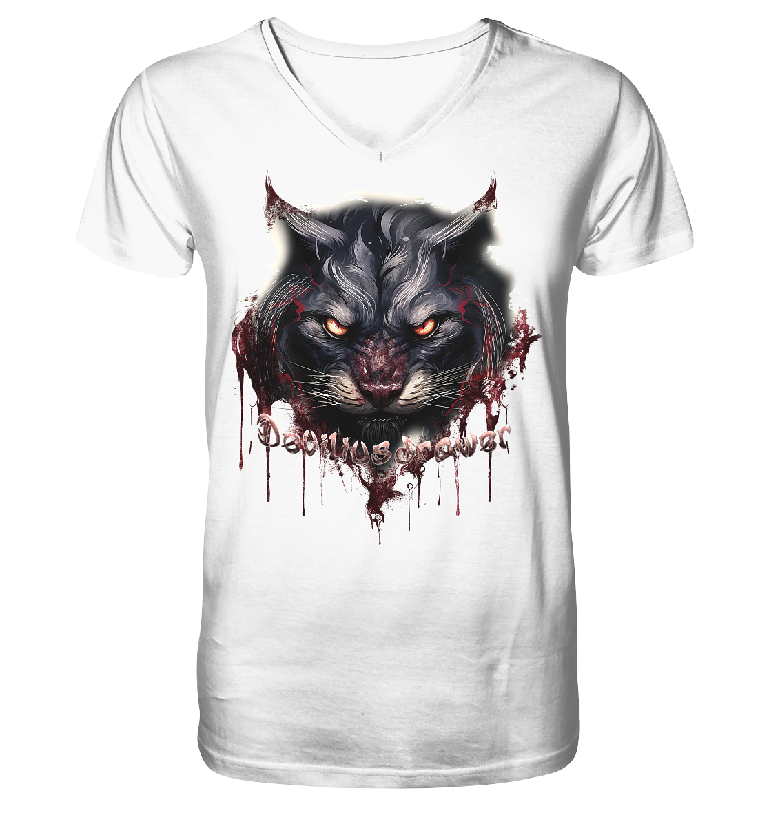 Deviliusdrawer Badass Cat - V-Neck Shirt