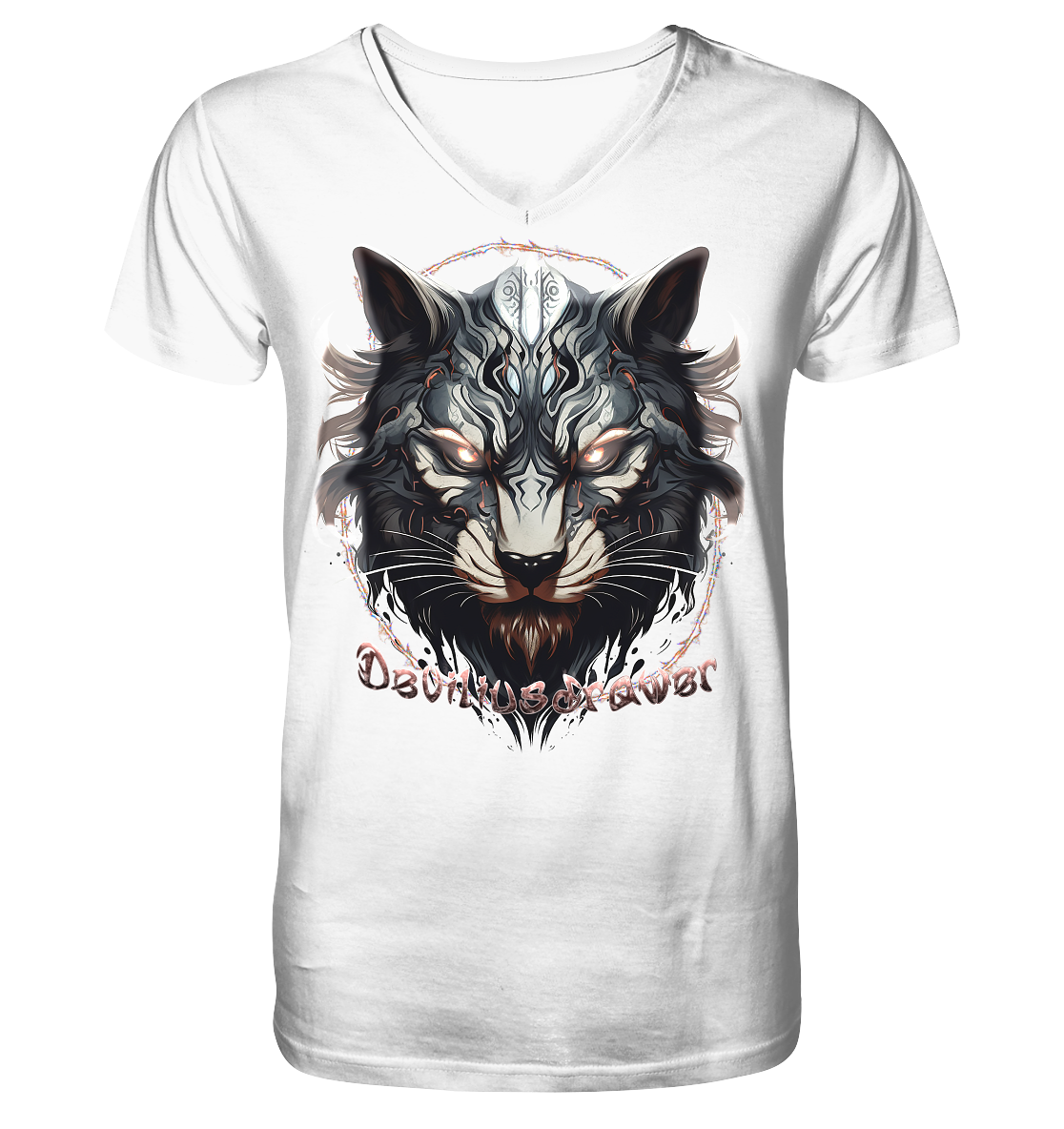 Deviliusdrawer Wolfcat - V-Neck Shirt