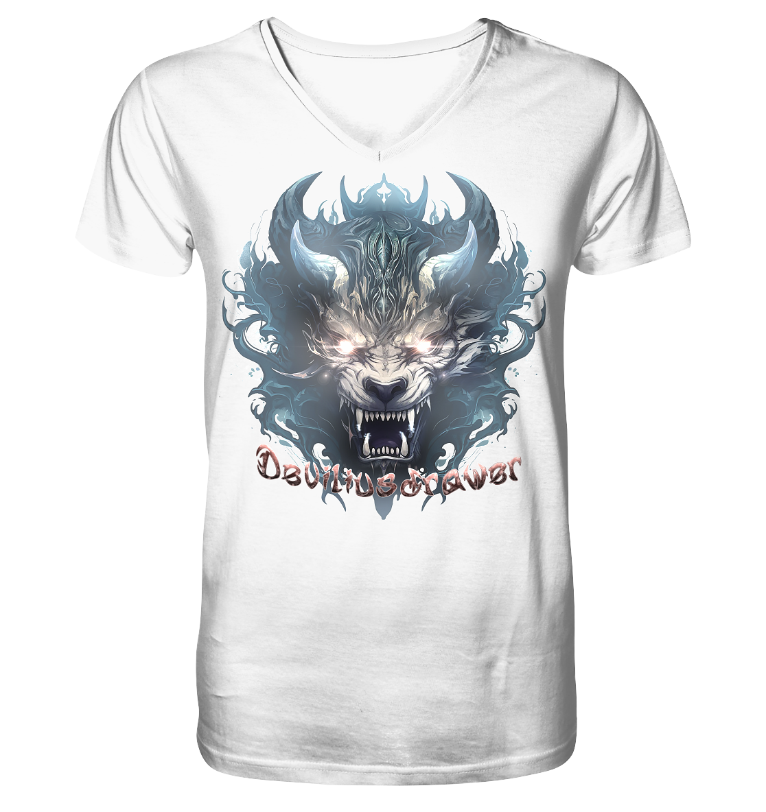 Deviliusdrawer Water Horn Tiger - V-Neck Shirt