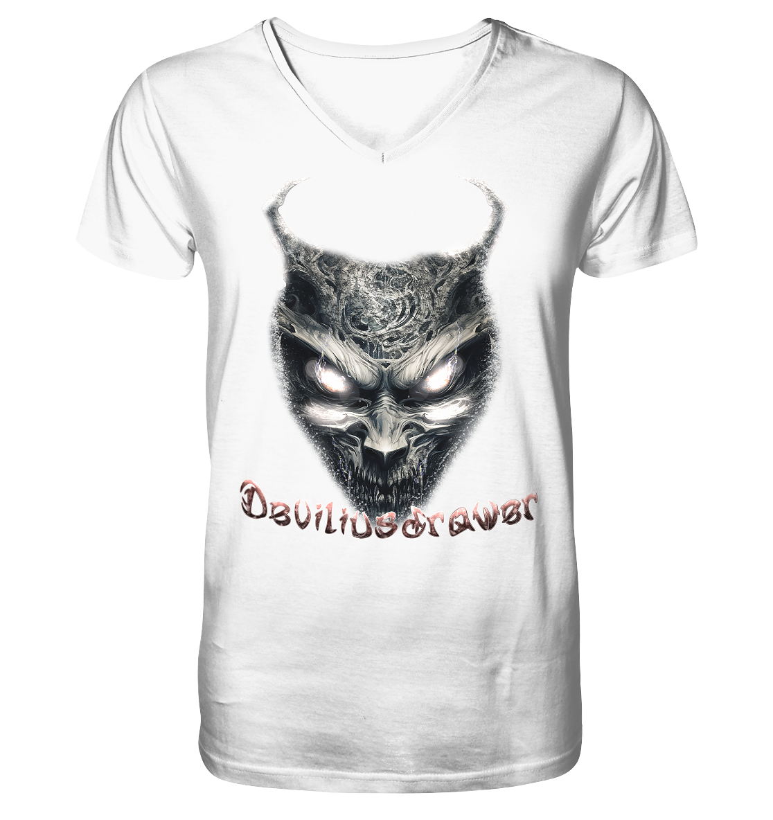 Deviliusdrawer Demonic Evil Zombie - V-Neck Shirt