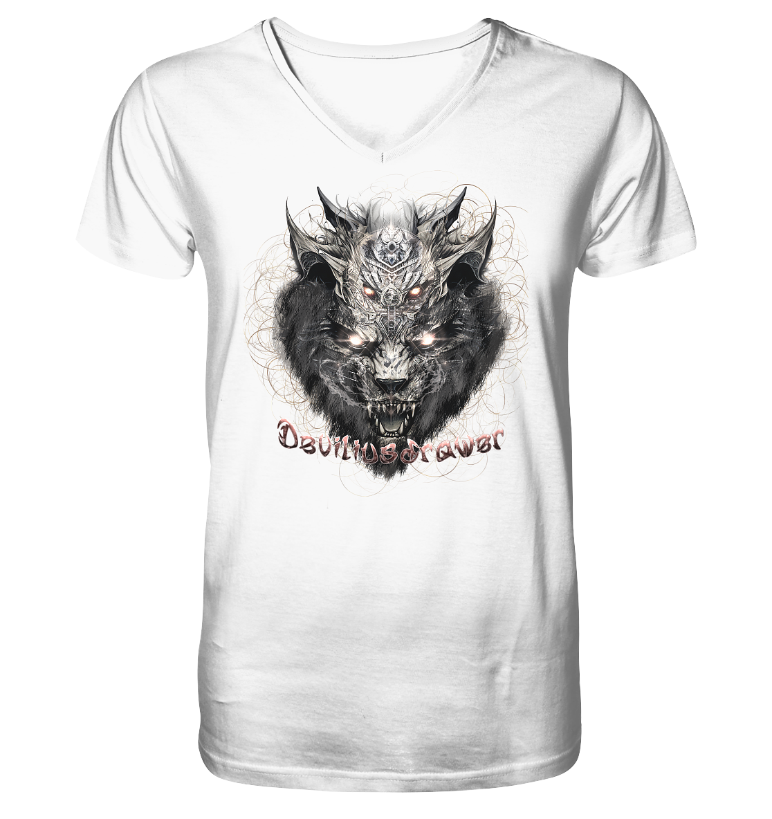 Deviliusdrawer Magical Beast Cat - V-Neck Shirt