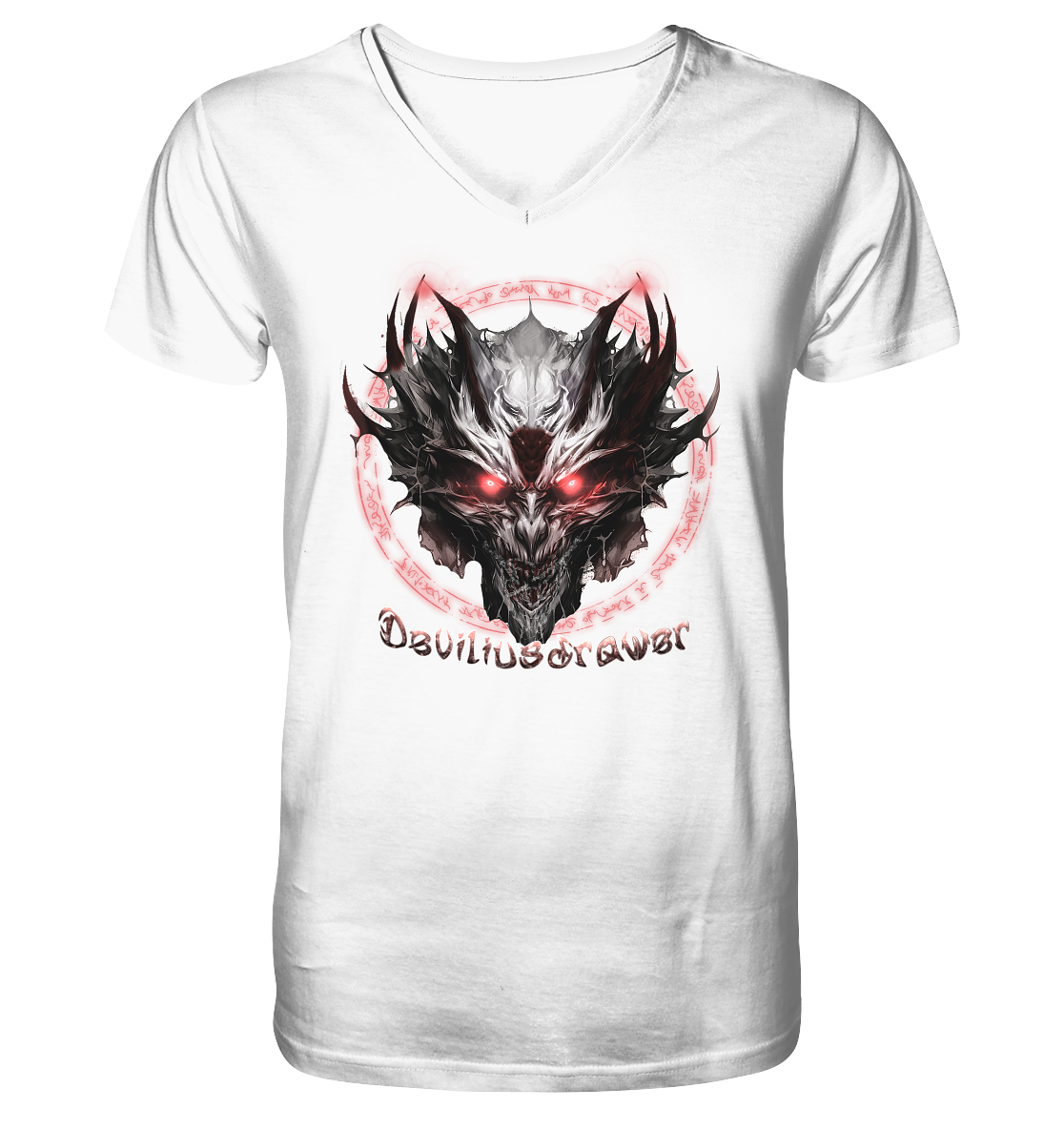Deviliusdrawer Magic Glow Devil - V-Neck Shirt