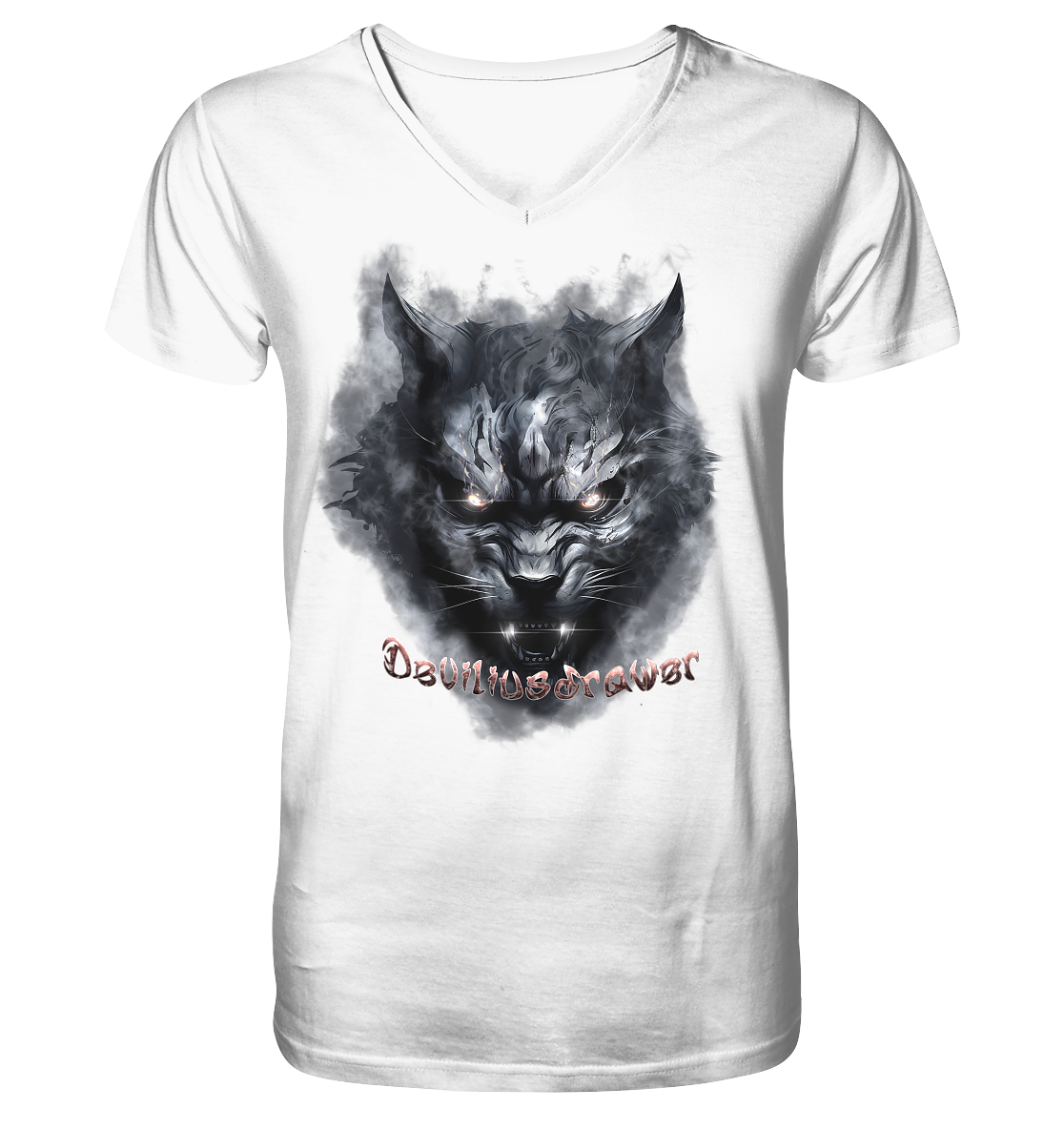Deviliusdrawer Dark Beast Tiger  - V-Neck Shirt