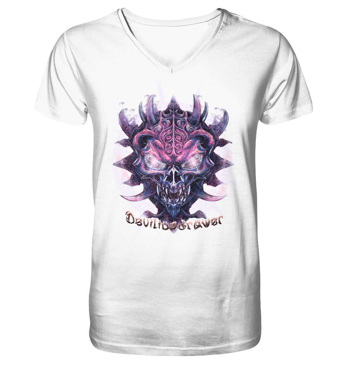 Deviliusdrawer Fire Demon - V-Neck Shirt