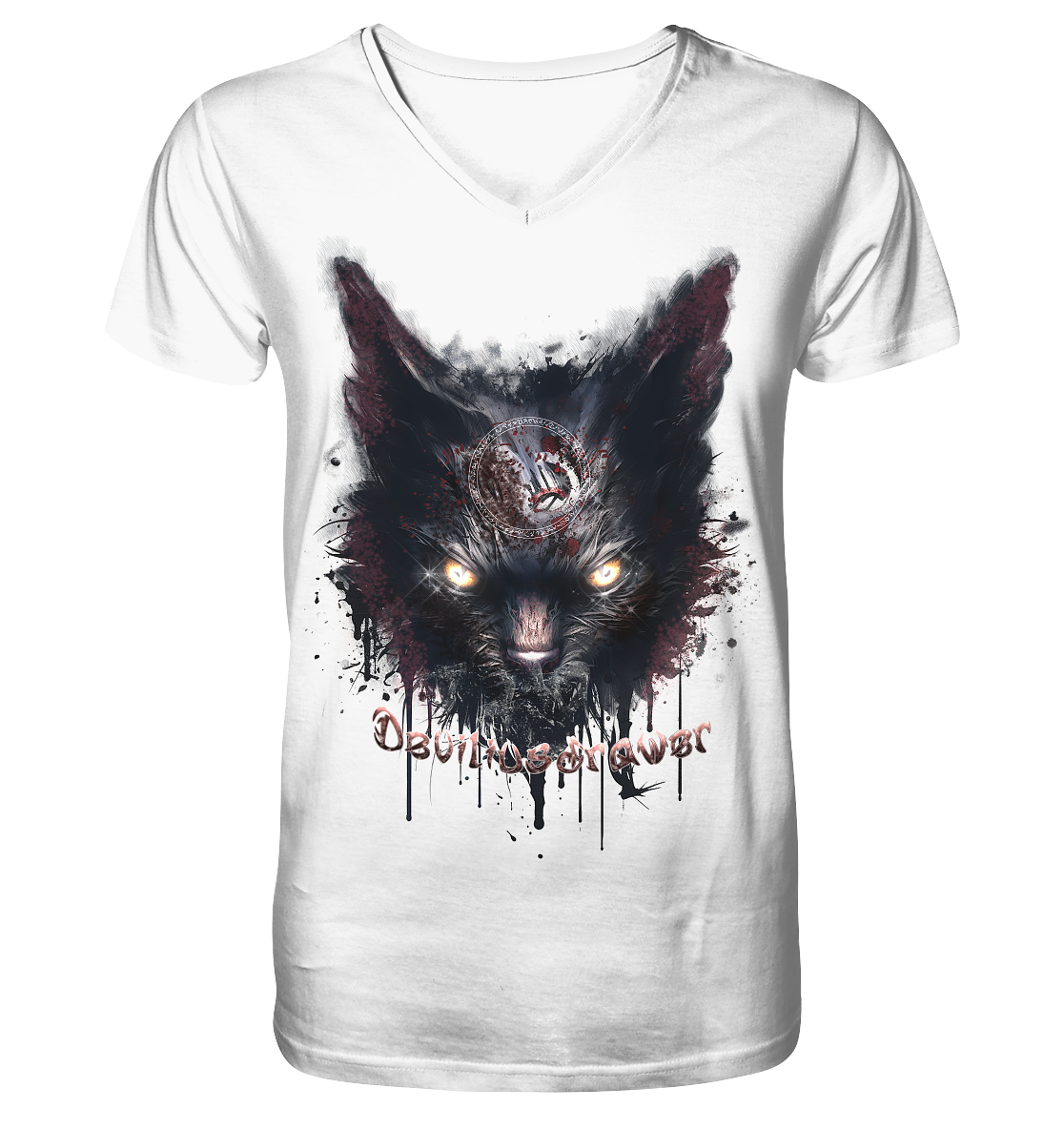 Deviliusdrawer Zombie Cat - V-Neck Shirt