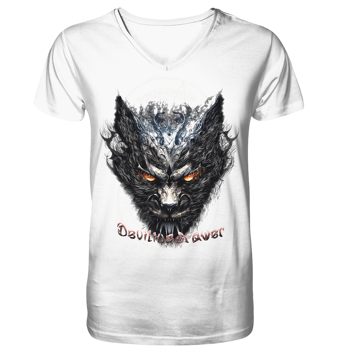 Deviliusdrawer Iron Cat - V-Neck Shirt