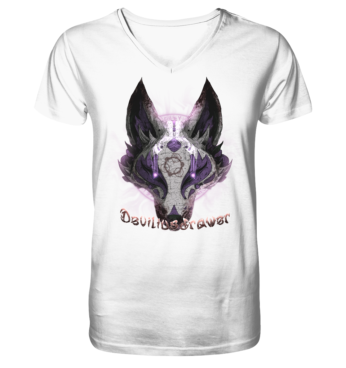 Deviliusdrawer Dark Kitsune - V-Neck Shirt