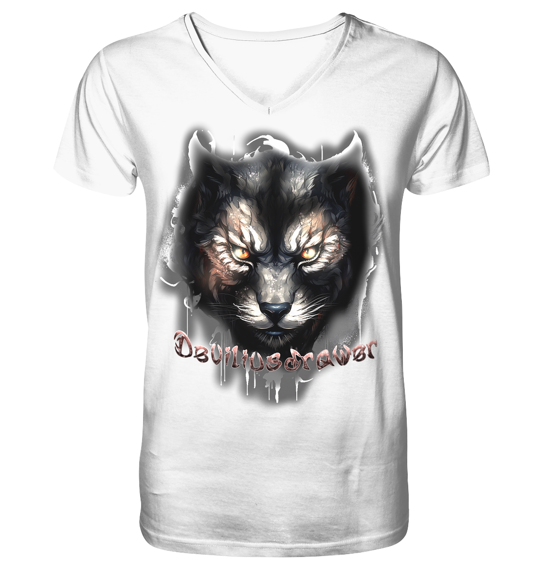 Deviliusdrawer Vampire Cat - V-Neck Shirt