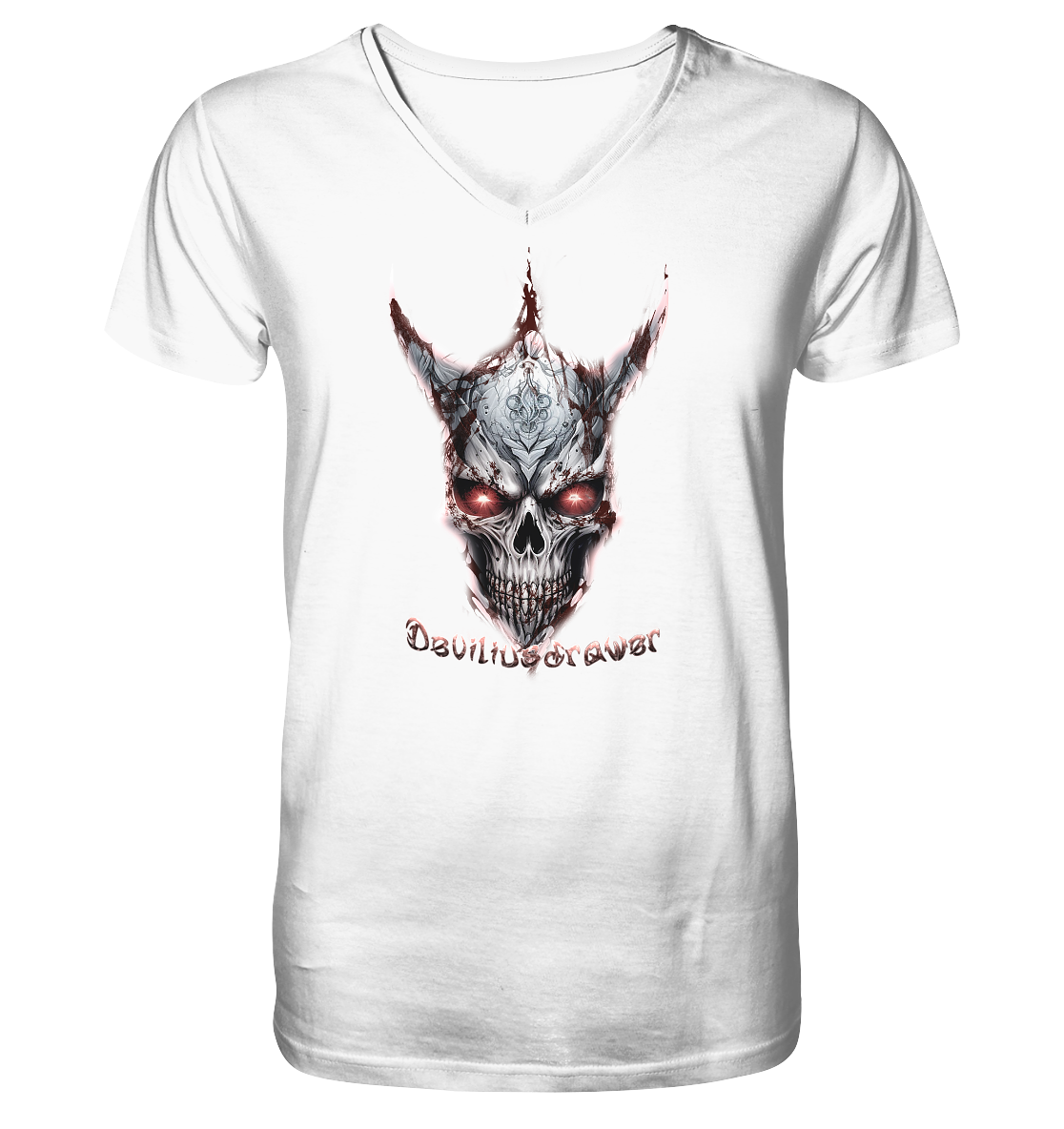 Deviliusdrawer Bloody Skeleton - V-Neck Shirt