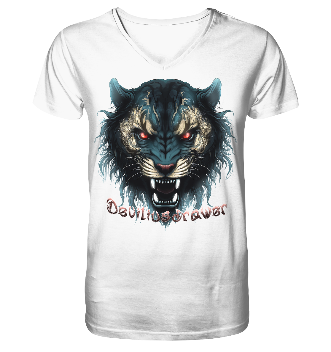 Deviliusdrawer Tigercat - V-Neck Shirt