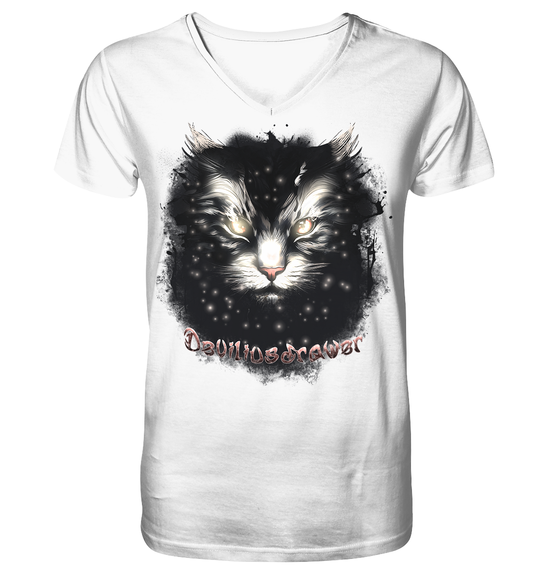 Deviliusdrawer Star Cat - V-Neck Shirt