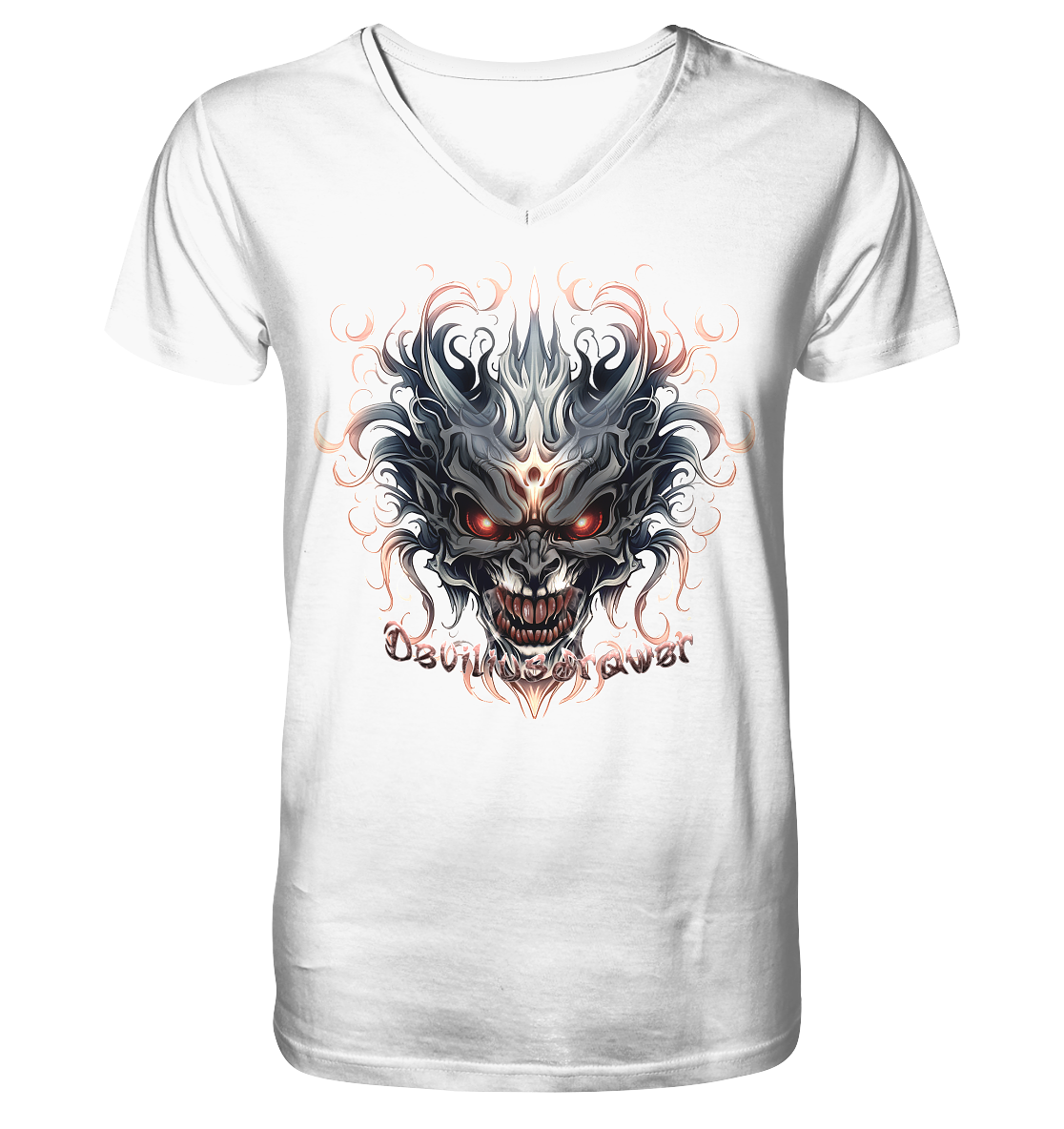 Deviliusdrawer Demon Mask - V-Neck Shirt