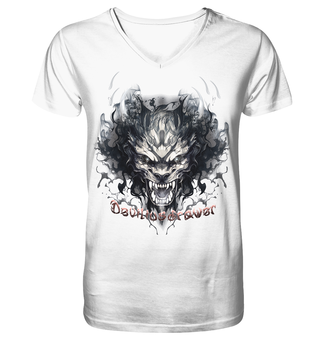 Deviliusdrawer Smoke Beast - V-Neck Shirt