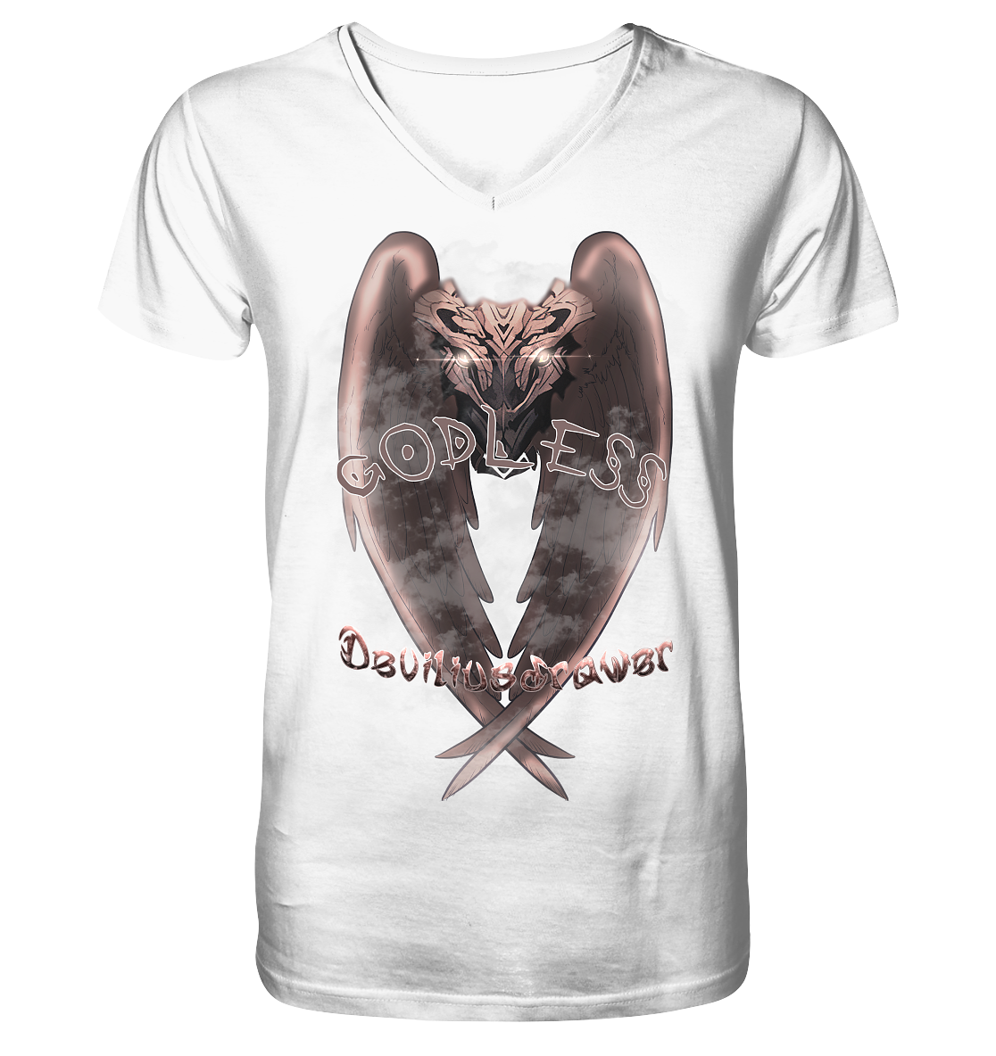 Deviliusdrawer Godless Owl - V-Neck Shirt