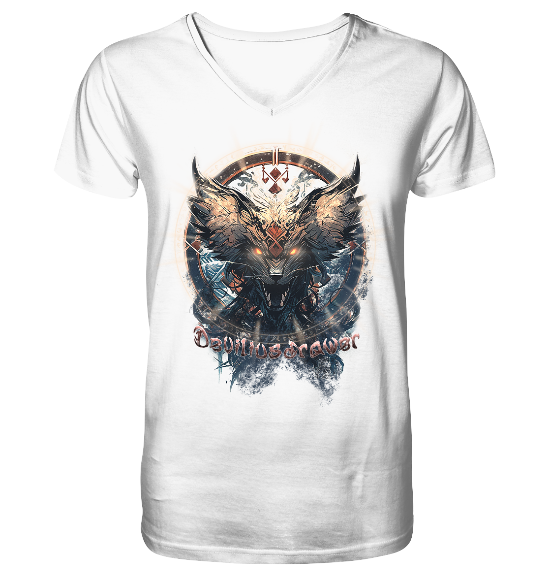Deviliusdrawer Dark Magic Wolf - V-Neck Shirt