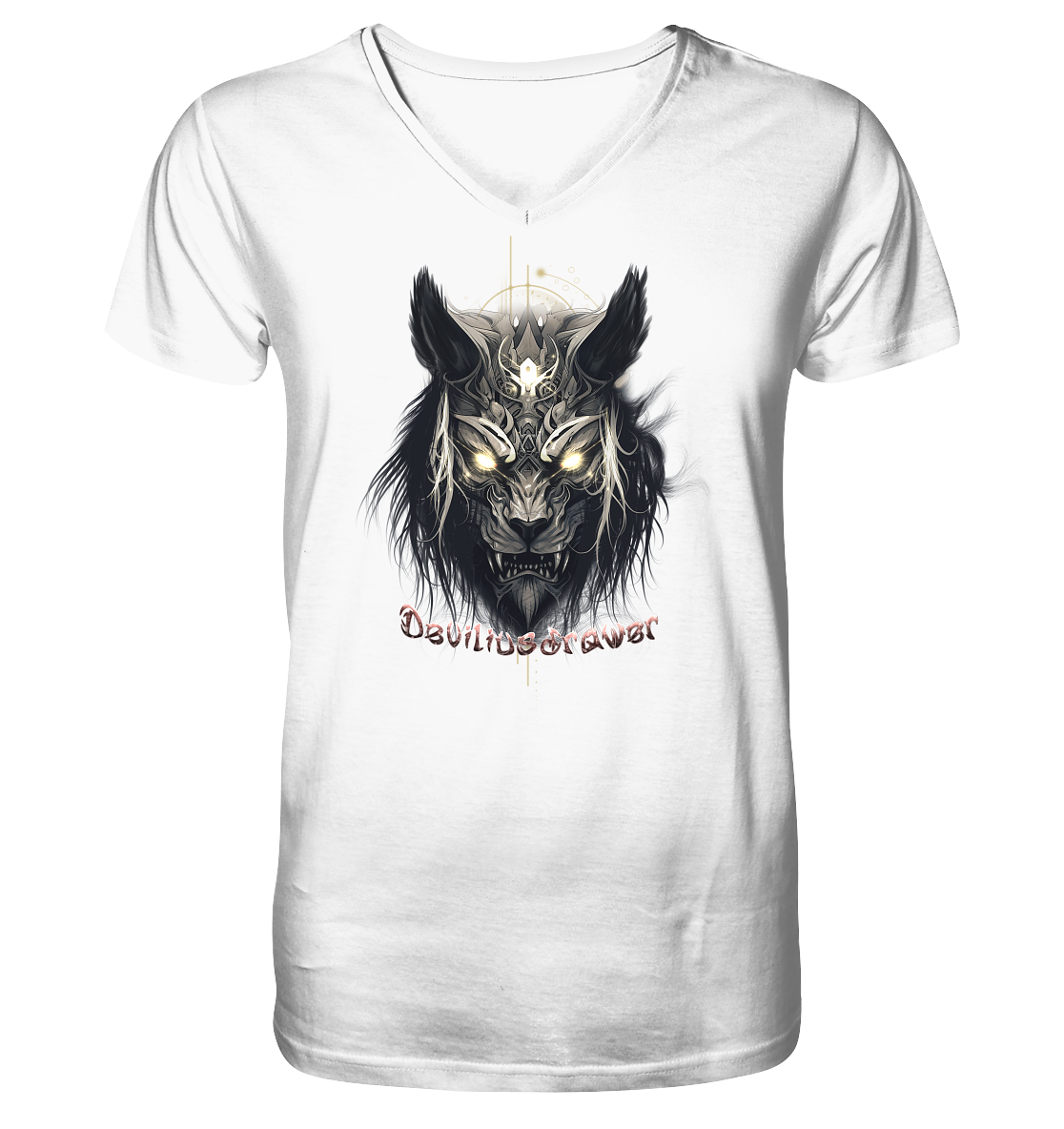 Deviliusdrawer Wolftiger - V-Neck Shirt
