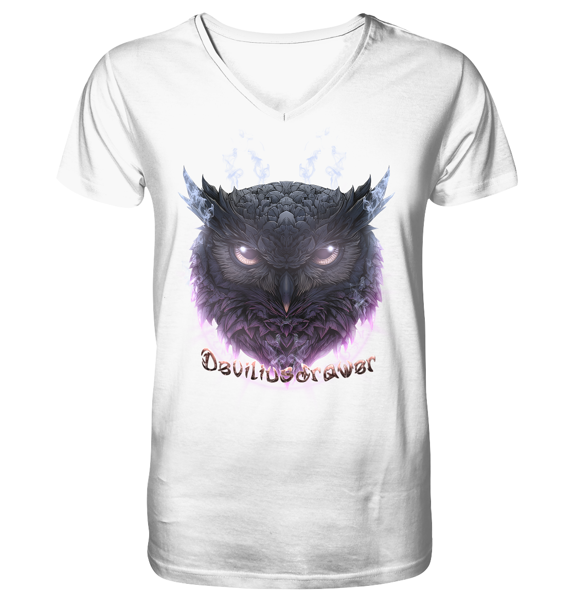Deviliusdrawer Darkness Owl - V-Neck Shirt