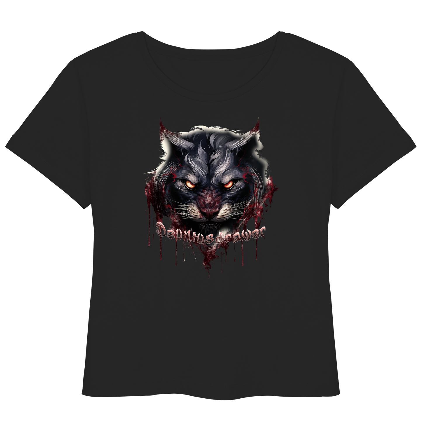 Deviliusdrawer Badass Cat - Womens Organic Lightweight T-Shirt