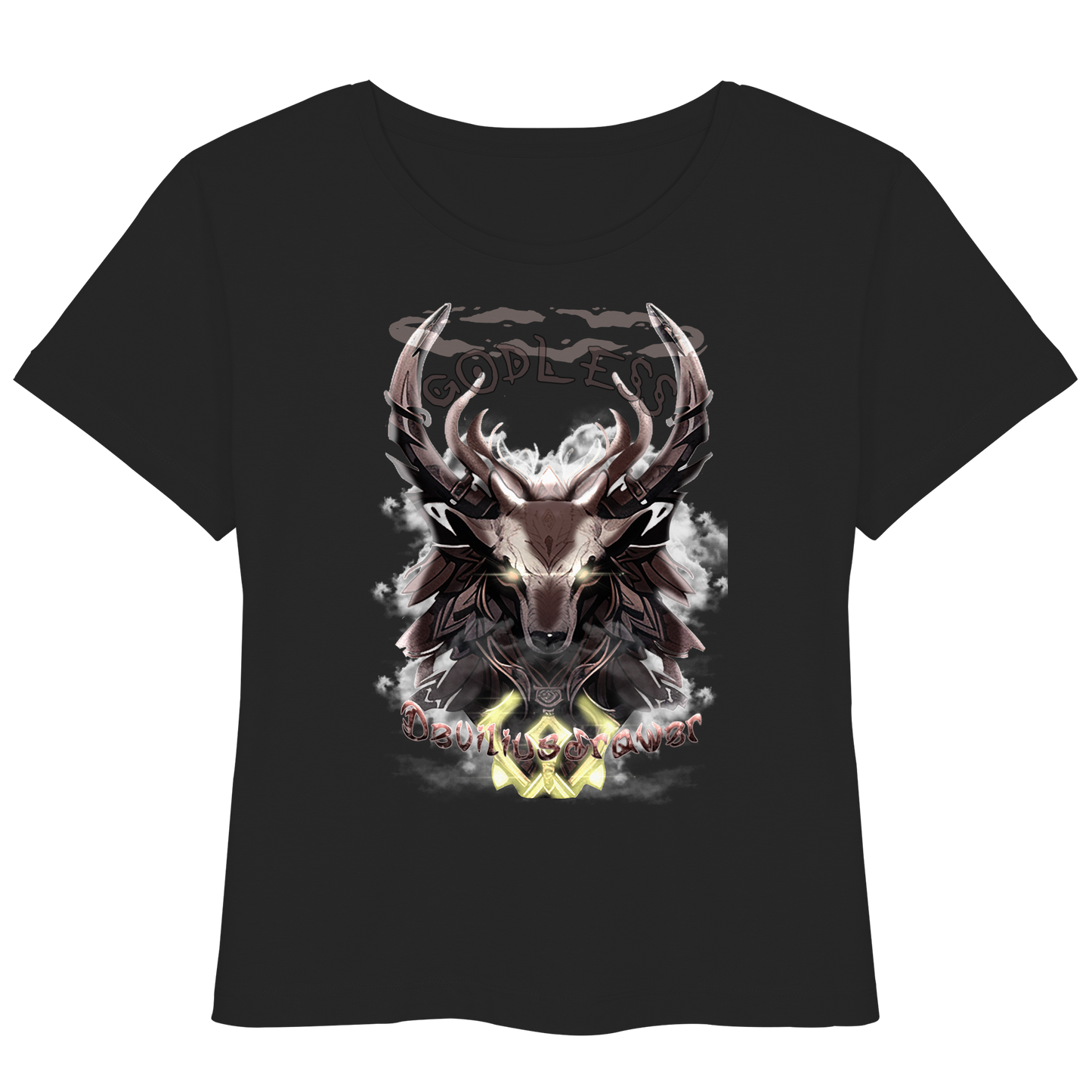 Deviliusdrawer Godless Deer - Womens Organic Lightweight T-Shirt