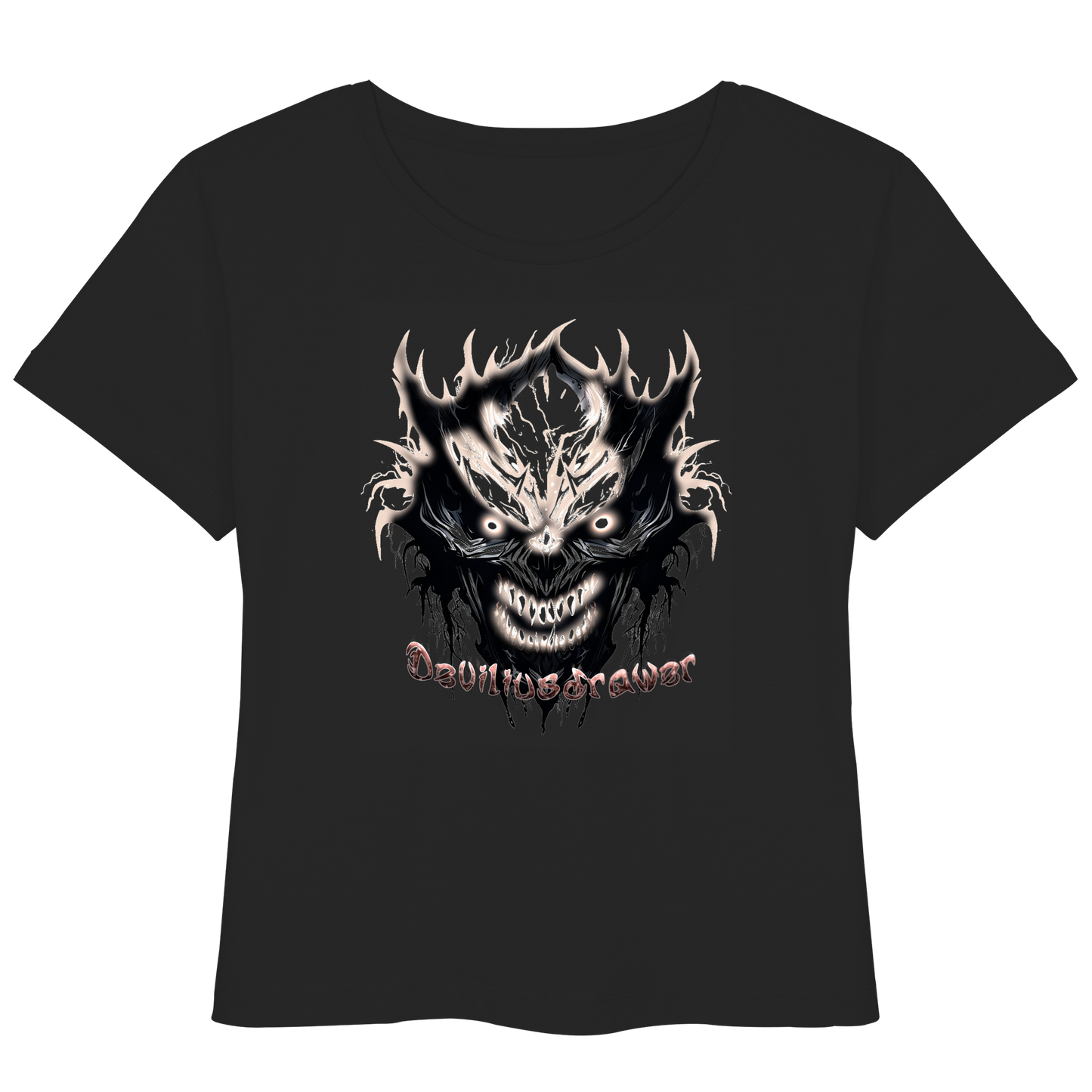 Deviliusdrawer Crazy Glow Devil - Womens Organic Lightweight T-Shirt