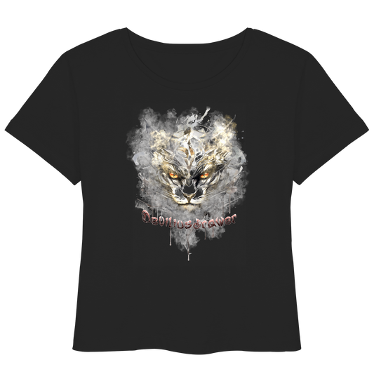 Deviliusdrawer White Catgod - Womens Organic Lightweight T-Shirt