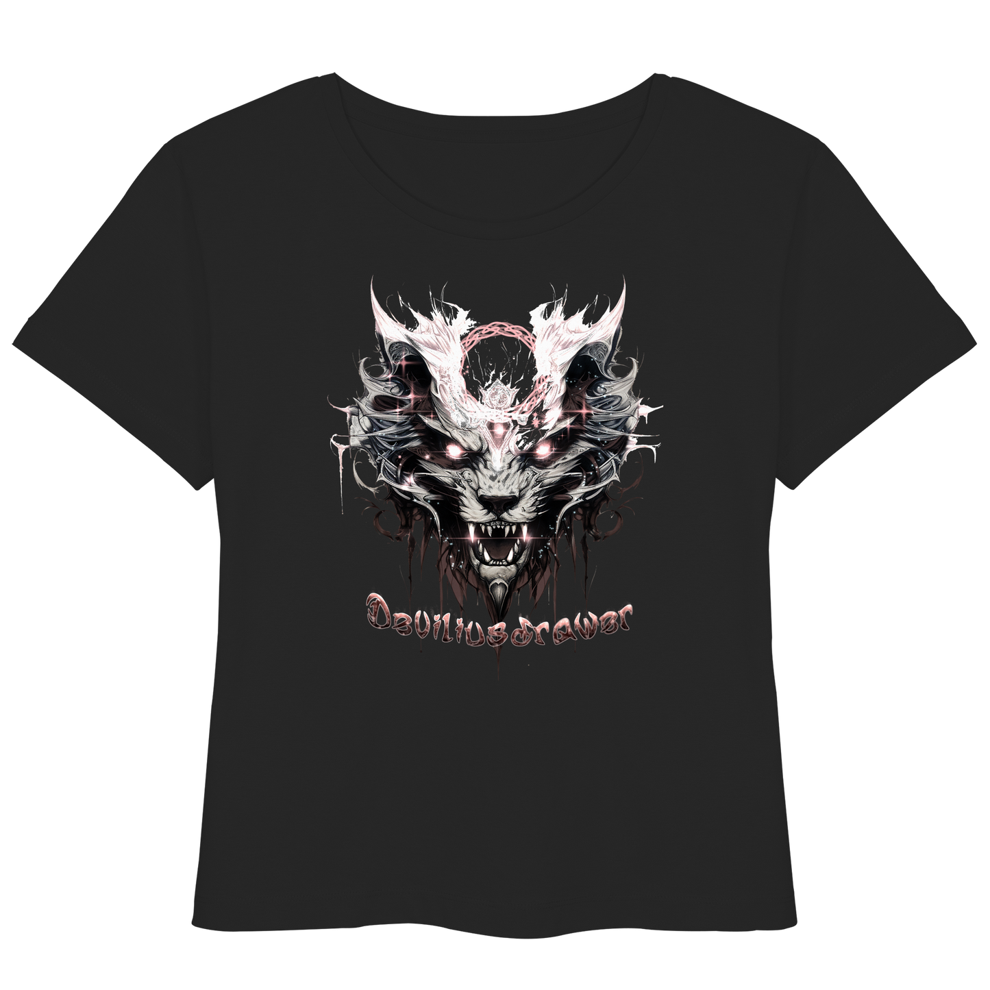 Deviliusdrawer Demonic Glow Cat - Womens Organic Lightweight T-Shirt