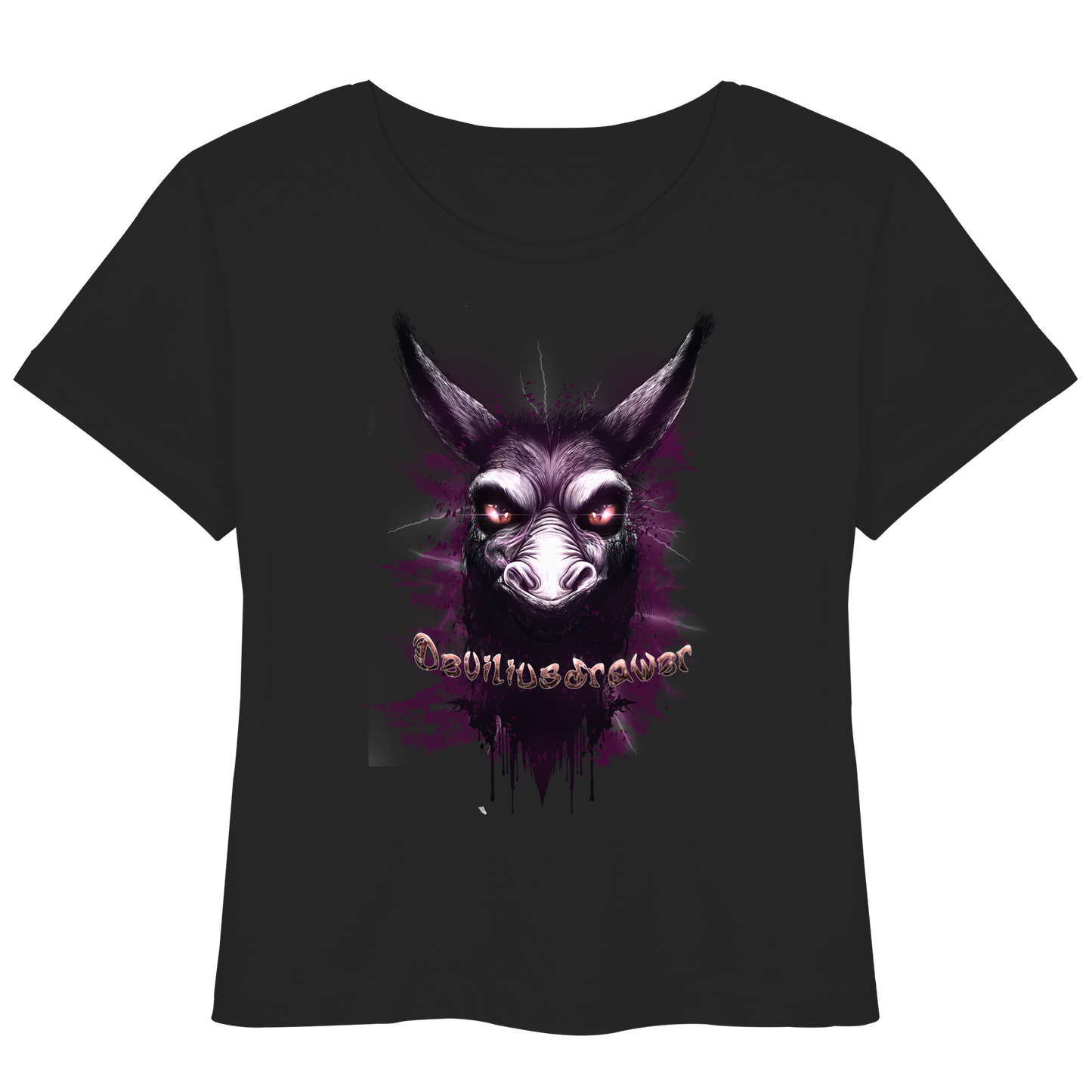 Deviliusdrawer Purple Donkey - Womens Organic Lightweight T-Shirt