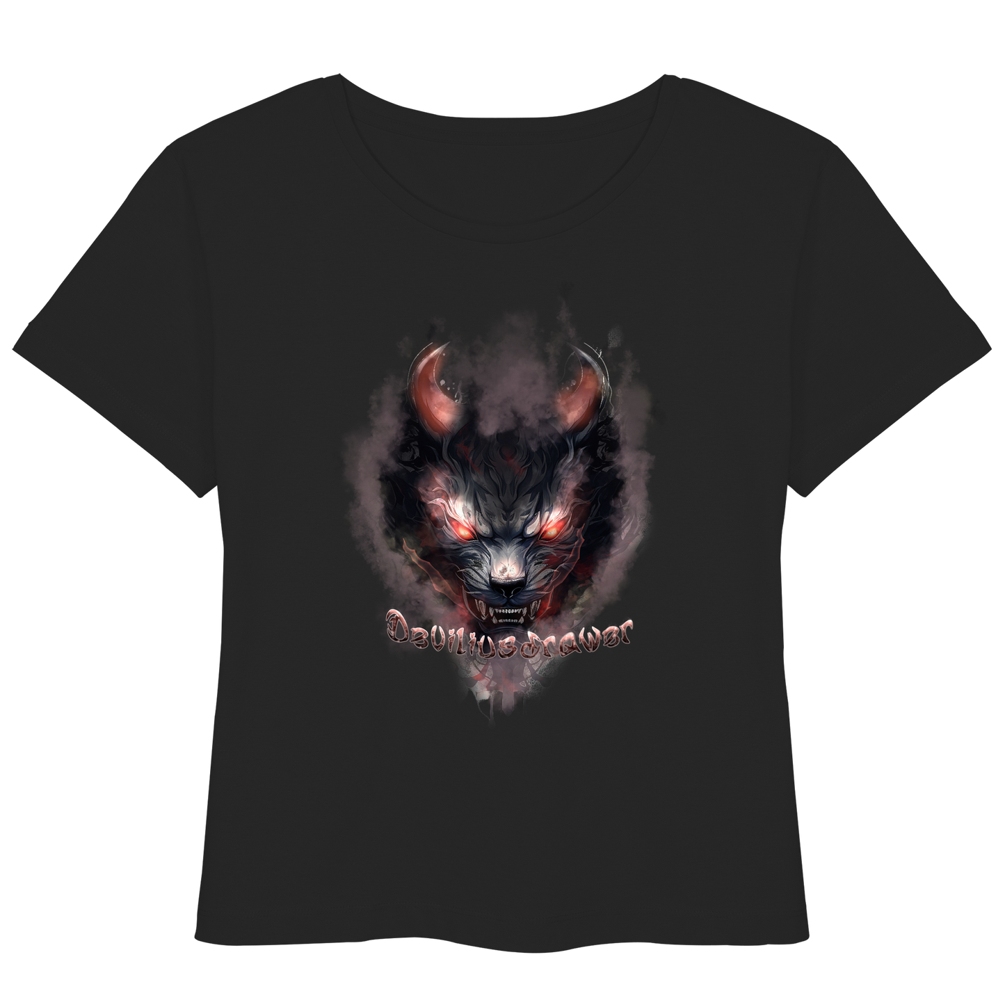 Deviliusdrawer Red Smoked Cat - Womens Organic Lightweight T-Shirt