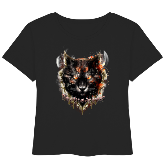 Deviliusdrawer Red Devil Cat - Womens Organic Lightweight T-Shirt
