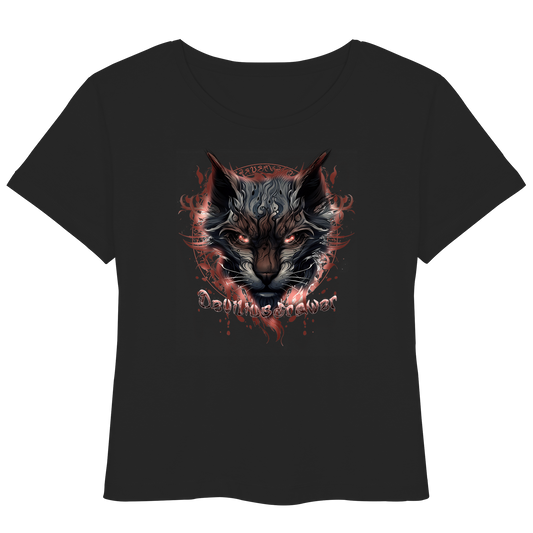 Deviliusdrawer Devil Cat - Womens Organic Lightweight T-Shirt
