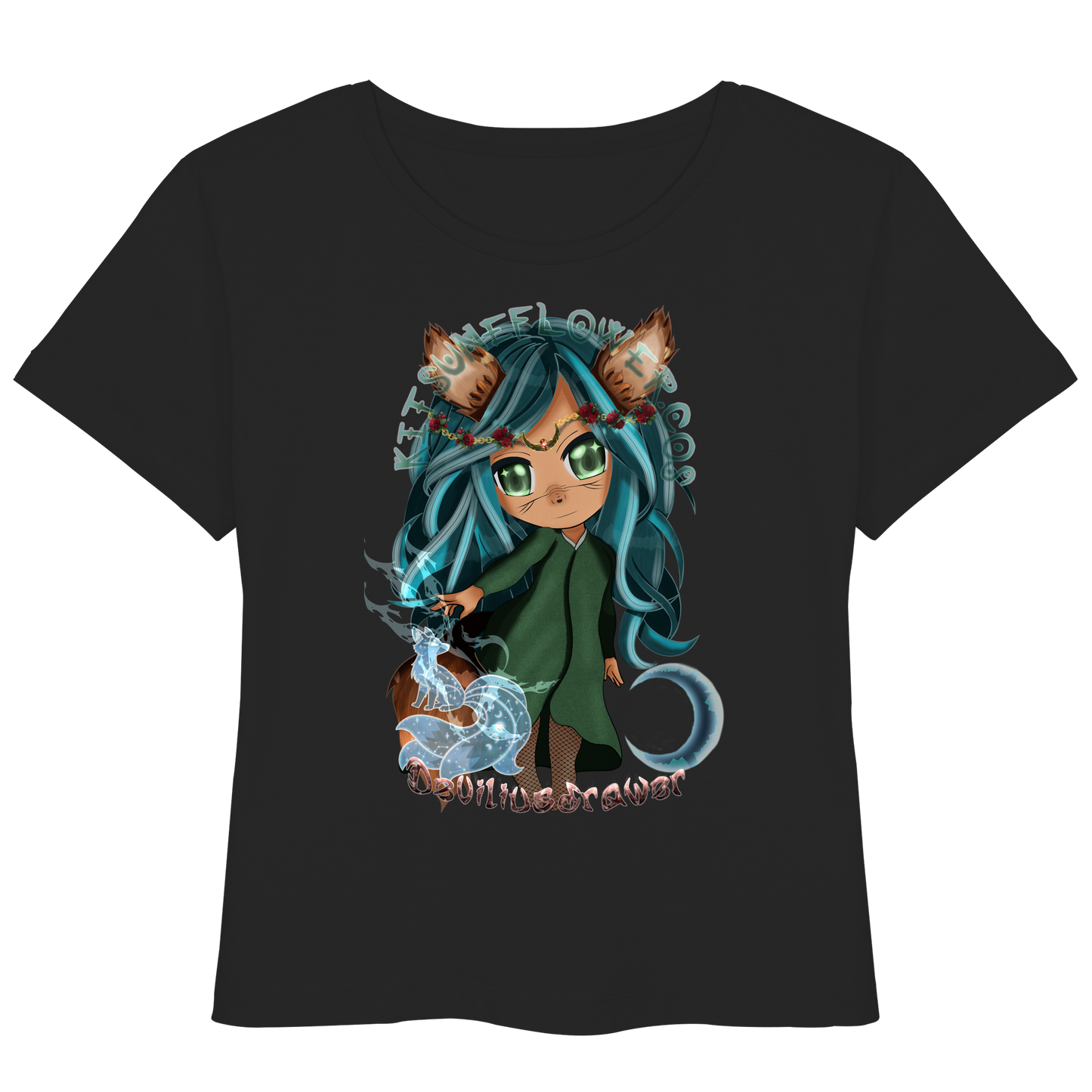 Deviliusdrawer Kitsuneflower - Womens Organic Lightweight T-Shirt