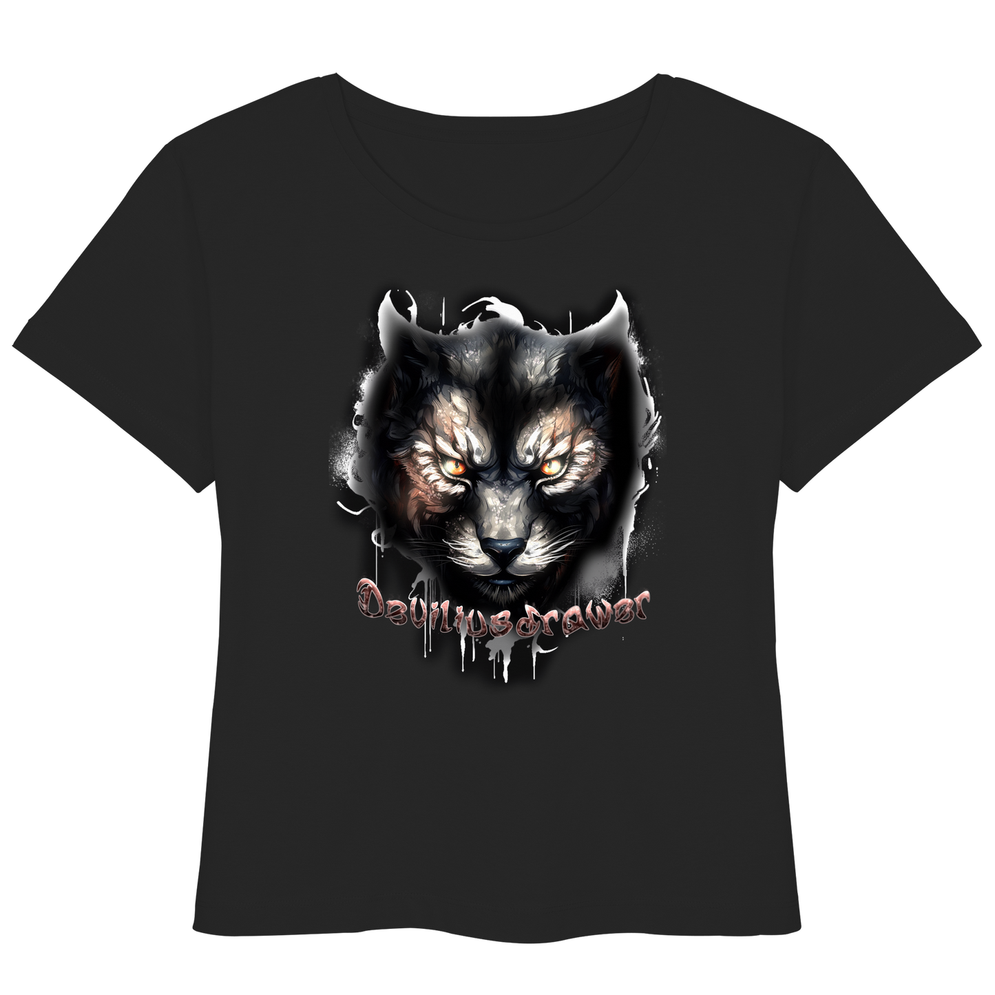 Deviliusdrawer Vampire Cat - Womens Organic Lightweight T-Shirt