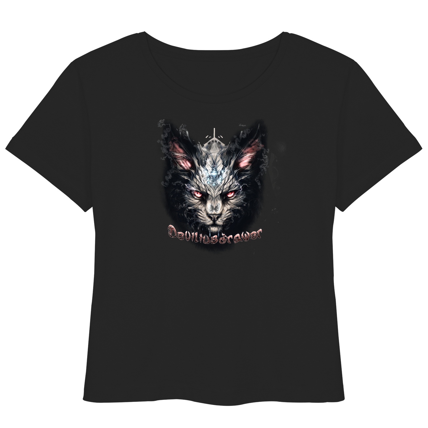 Deviliusdrawer Myshtical Redeyed Cat - Womens Organic Lightweight T-Shirt
