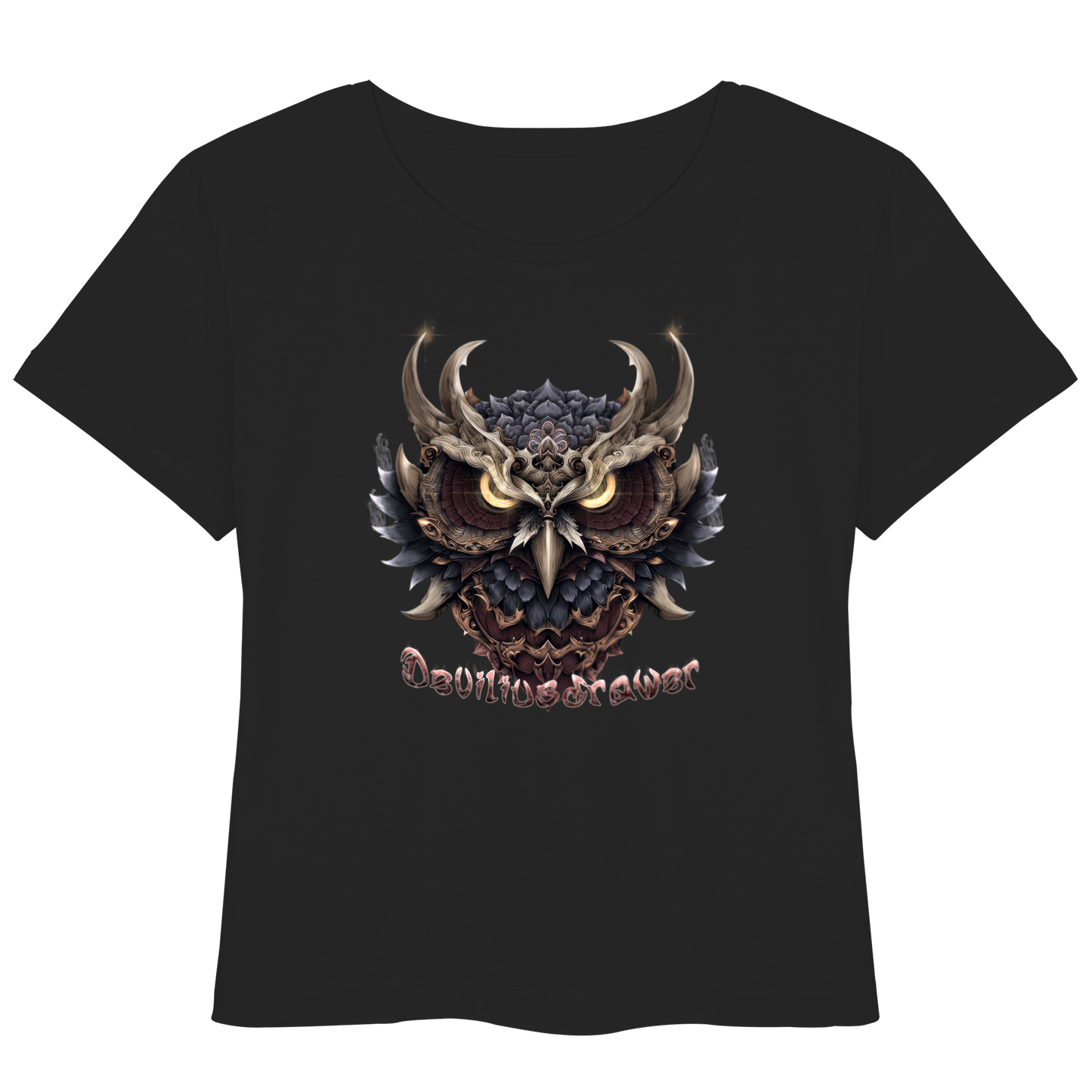 Deviliusdrawer Golden Owl - Womens Organic Lightweight T-Shirt