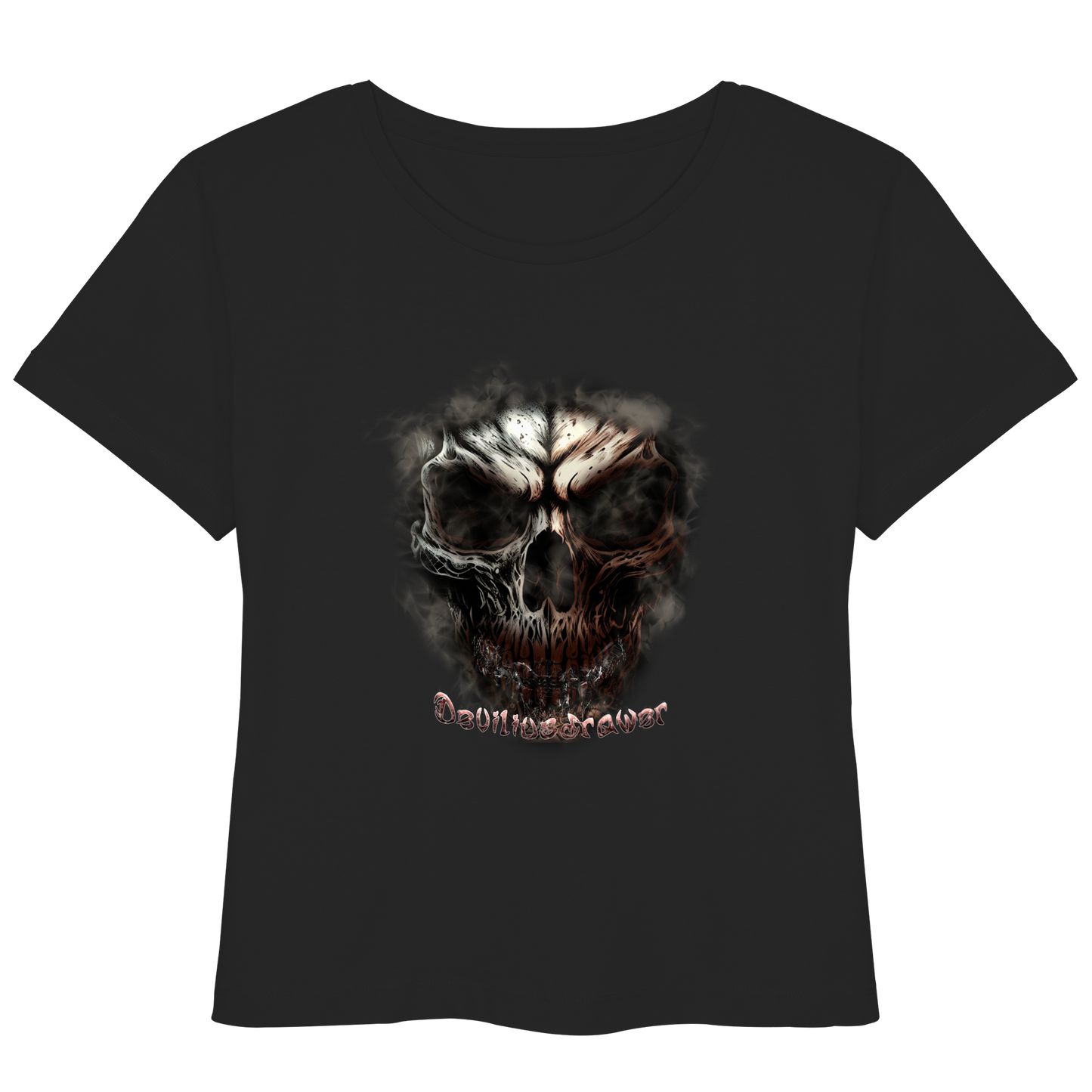 Deviliusdrawer Fire Skeleton - Womens Organic Lightweight T-Shirt