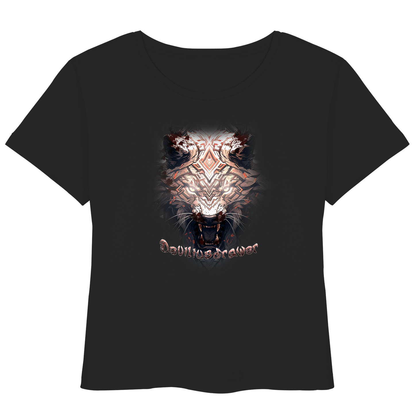 Deviliusdrawer Gold Metal Tiger - Womens Organic Lightweight T-Shirt