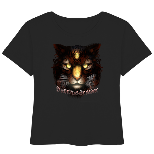 Deviliusdrawer Gold Tigercat - Womens Organic Lightweight T-Shirt