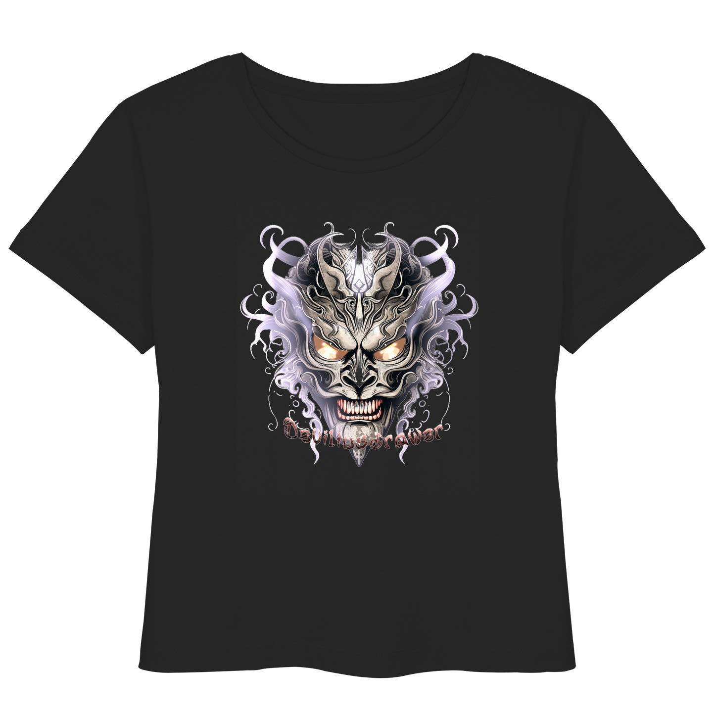 Deviliusdrawer Demon Mask Violet - Womens Organic Lightweight T-Shirt